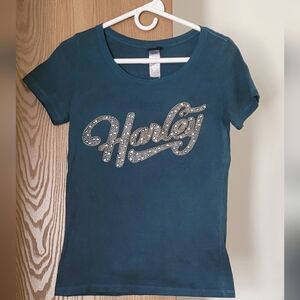 HARLEY DAVIDSON Women Rhinestoned Tee XS